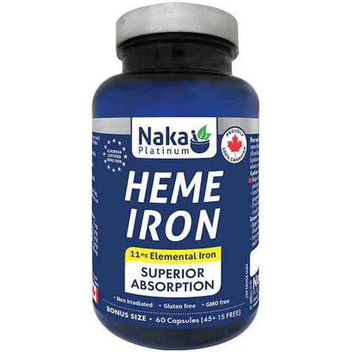 Naka Platinum Heme Iron (60 caps)