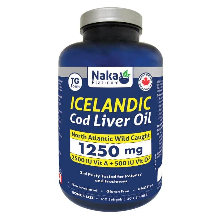 Naka Icelandic Cod Liver Oil (160 softgels)
