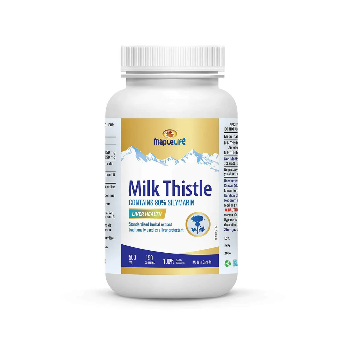 Maplelife Milk Thistle 500mg (150 Capsules) - Image 1